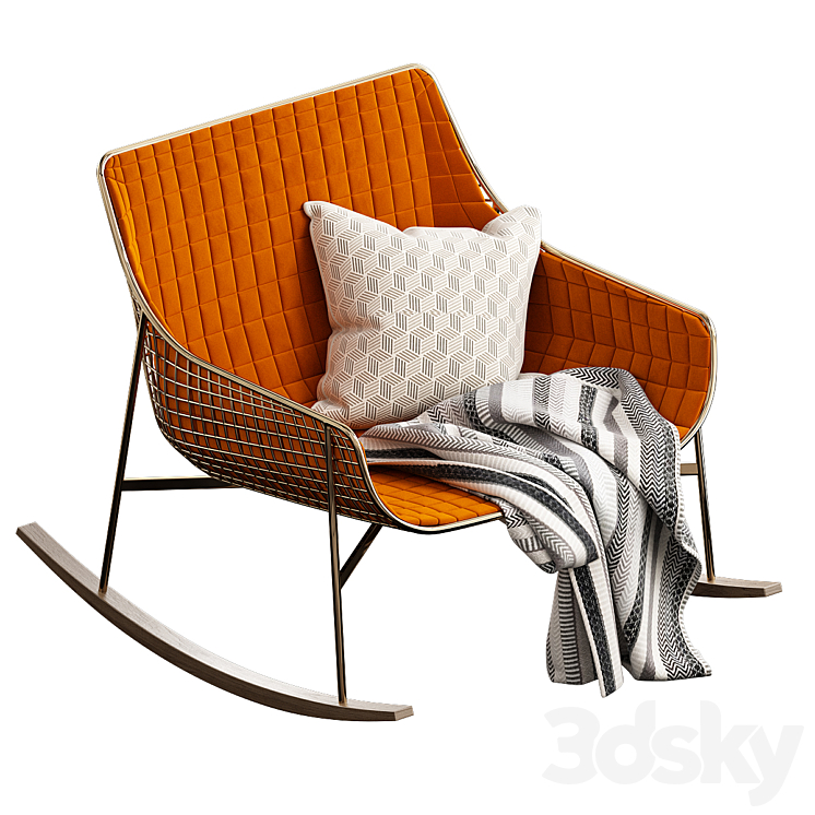 Varaschin SUMMERSET Rocking Armchair 3DS Max - thumbnail 1