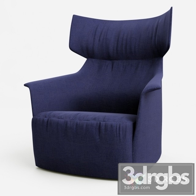 Varenna Santa Monica Armchair 3dsmax Download - thumbnail 1