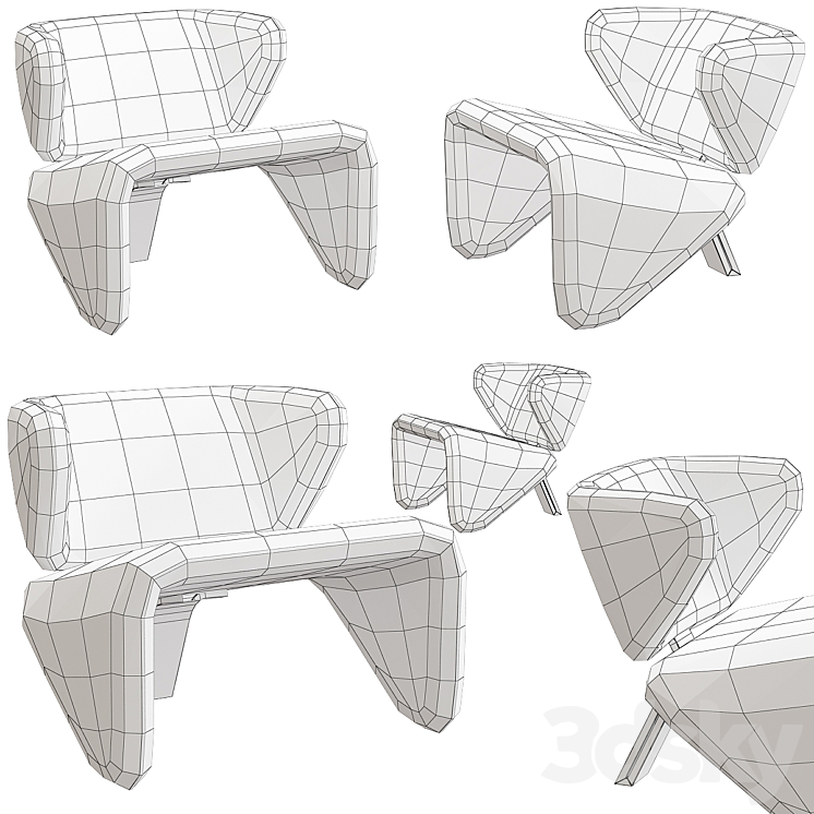 Vector chair By Marcin Laskowski 3DS Max - thumbnail 2