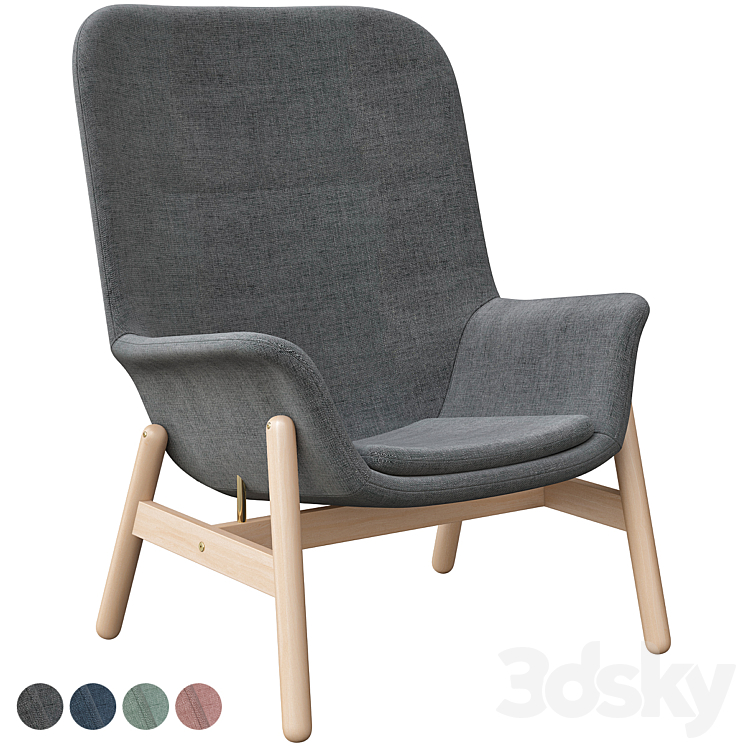 Vedbo Chair L Ikea 3DS Max - thumbnail 1