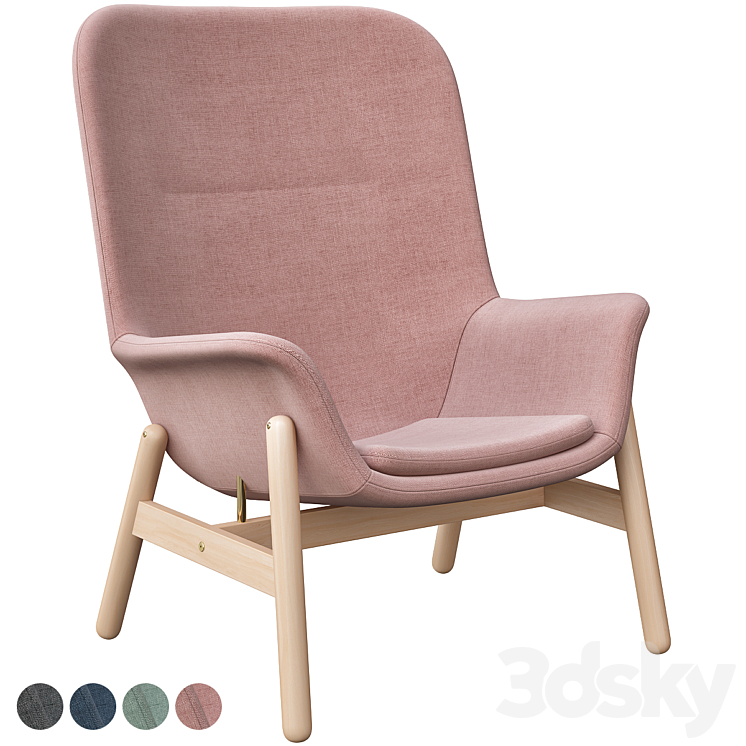 Vedbo Chair L Ikea 3DS Max - thumbnail 2