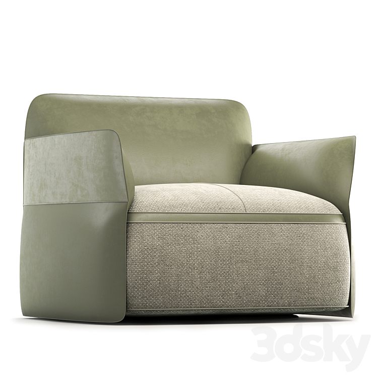 Vela Armchair 3DS Max Model - thumbnail 1