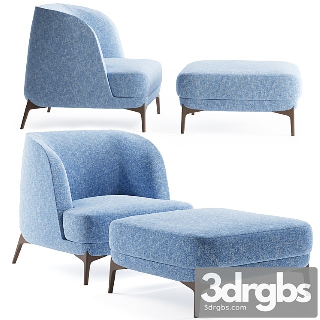 Velvet armchair 2 3dsmax Download - thumbnail 1