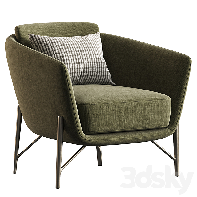 VENERE Armchair 3ds Max - thumbnail 2