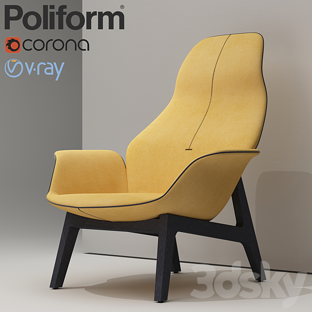 Ventura Lounge. Poliform 3DSMax File - thumbnail 1