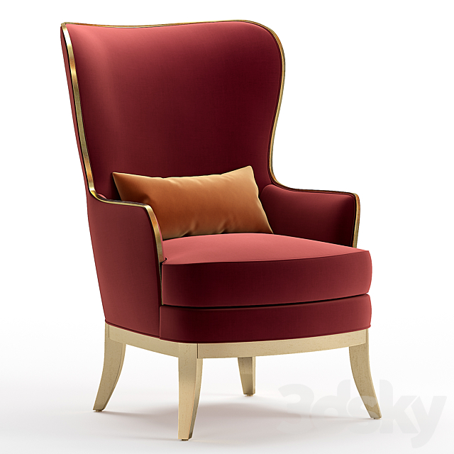 Veronica Chair Red 3DSMax File - thumbnail 1