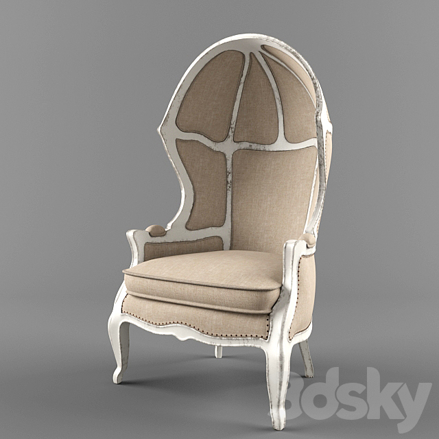 Versailles Armchair from Restoration Hardware 3ds Max - thumbnail 1