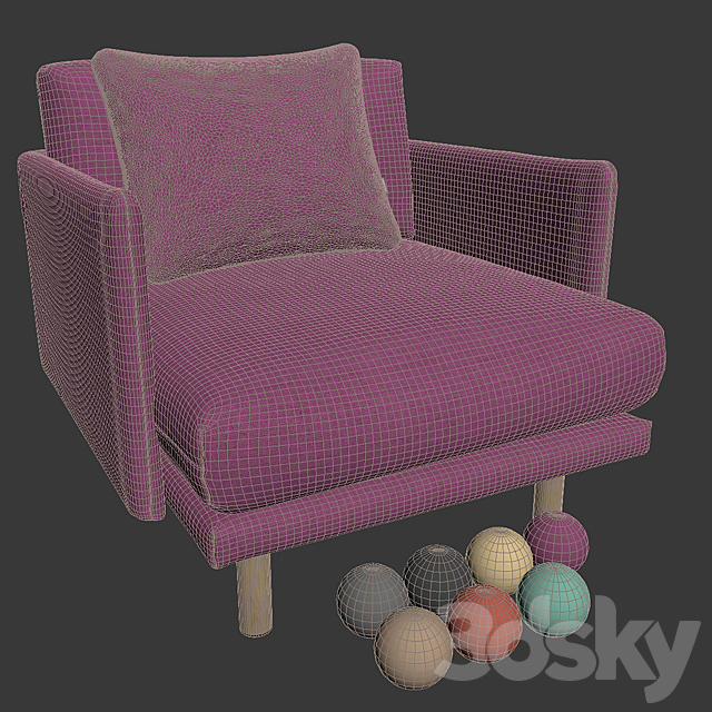 Versus Emo chair 3DS Max Model - thumbnail 3