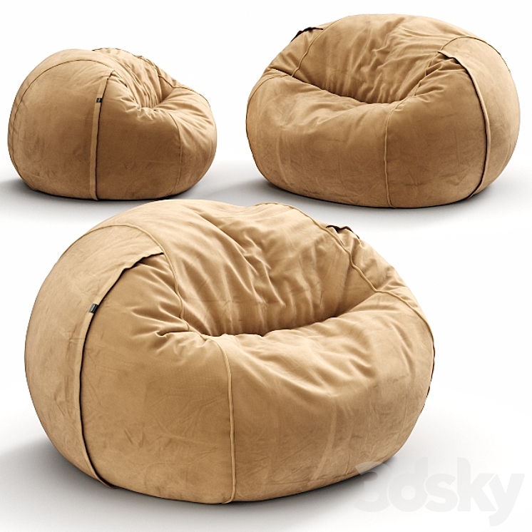 Vetsak VELVET BEANBAG 3DS Max - thumbnail 1