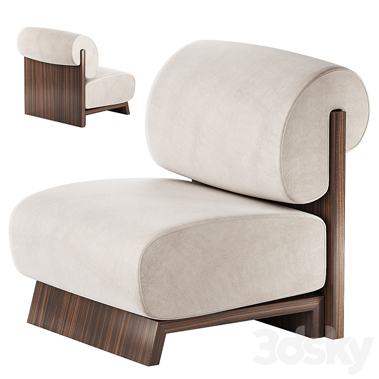 Viana easy chair by Wonatti 3DS Max Model - thumbnail 3
