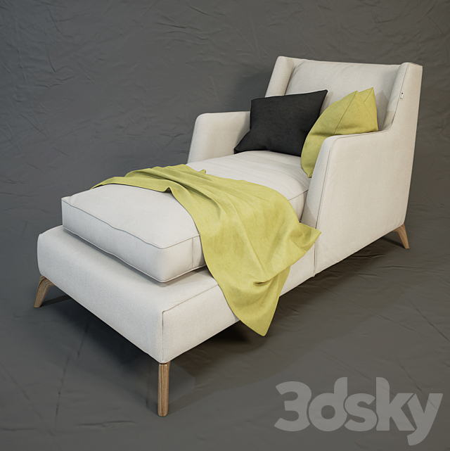 VIBIEFFE Class 680 lounge armchair 3DSMax File - thumbnail 1