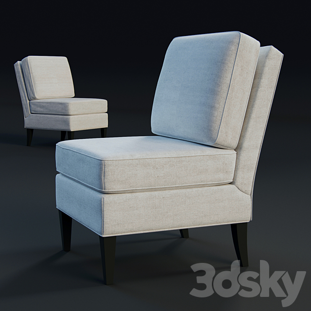 Vica – Slipper Chair 3ds Max - thumbnail 1