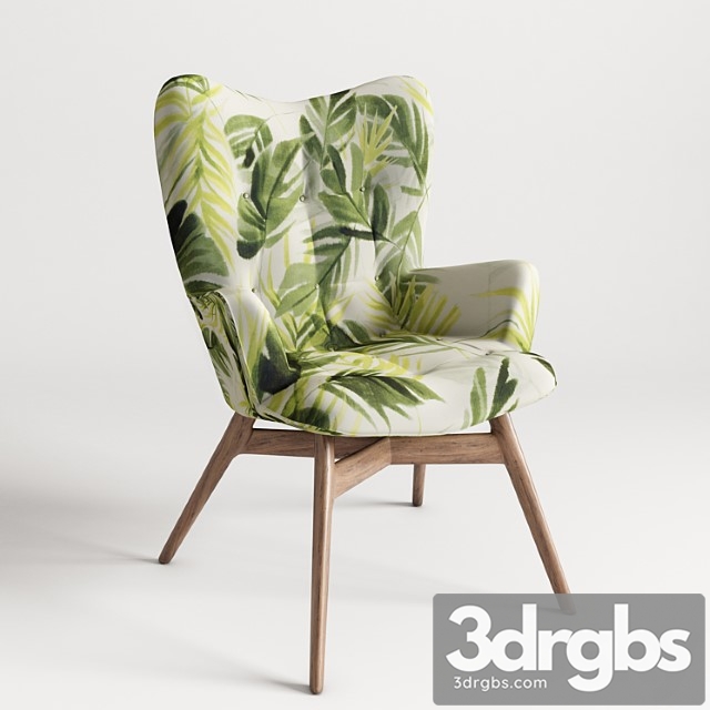 Vicky velvet petrol armchair 3dsmax Download - thumbnail 1