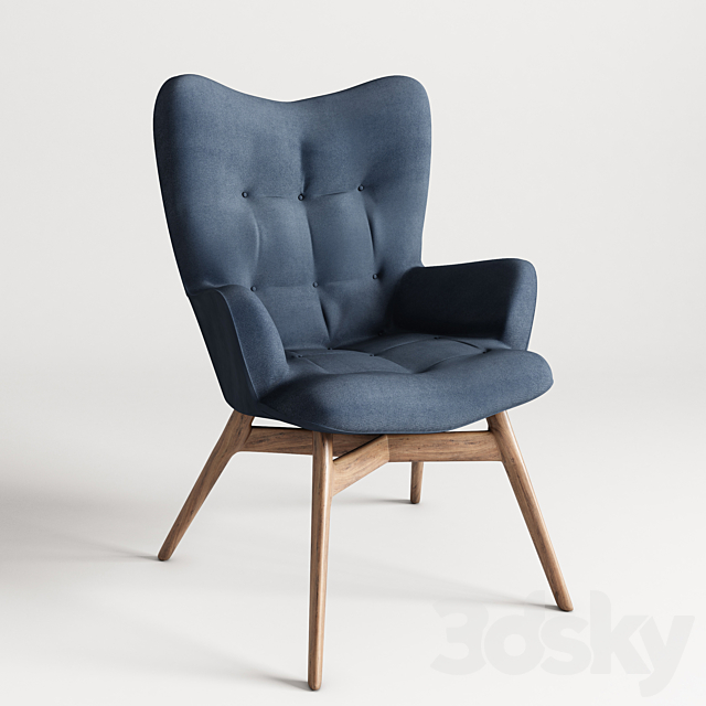 Vicky Velvet Petrol armchair 3DSMax File - thumbnail 2