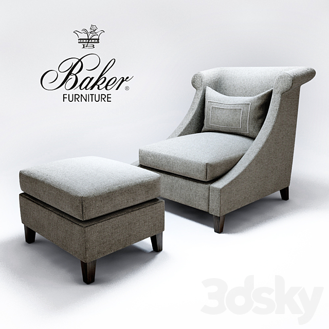 VILLA CLUB CHAIR 3ds Max - thumbnail 1