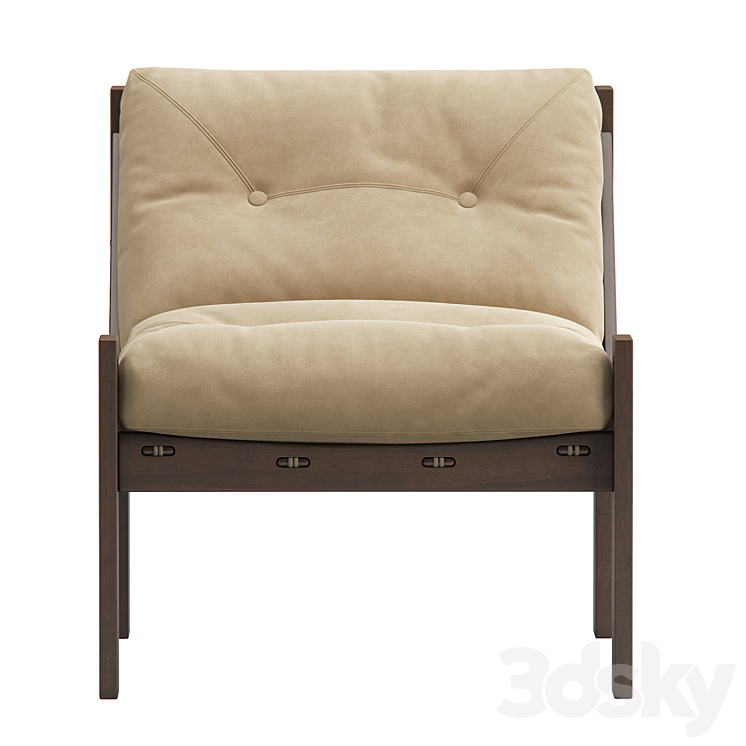 Village Lounge Chair by Jean Gillon Brazilian Mid-Century Design 3DS Max - thumbnail 2