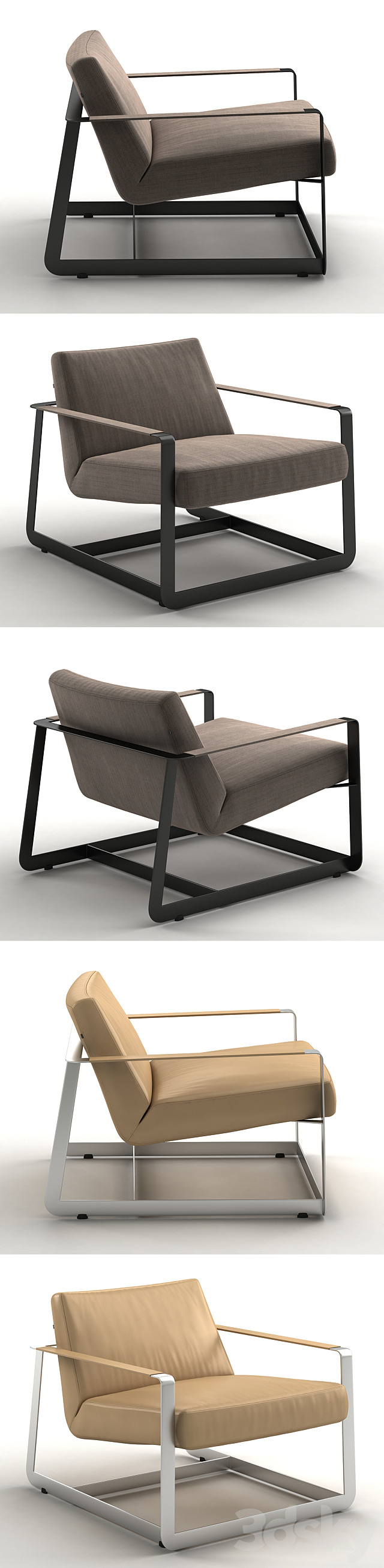 Vincent van Duysen Gaston Armchair 3ds Max - thumbnail 2