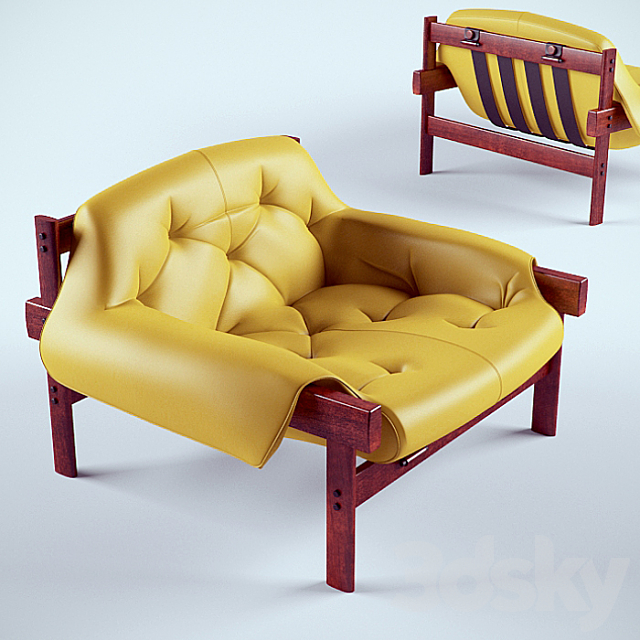 Vintage armchair 3ds Max - thumbnail 1