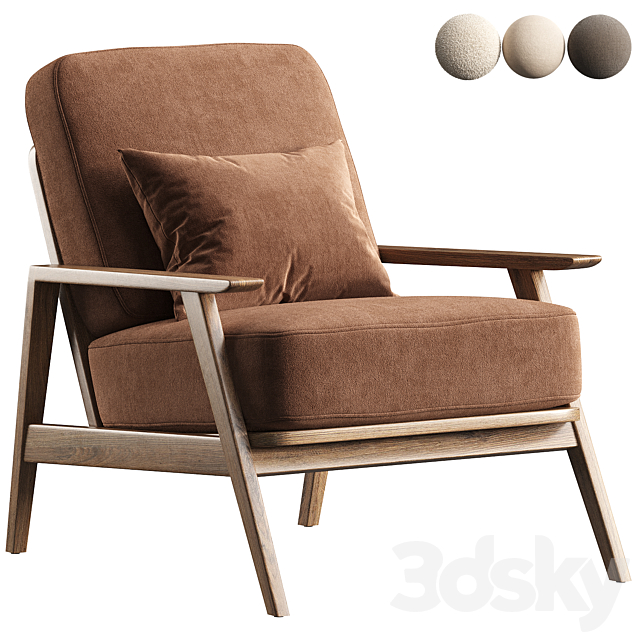 Vintage chair Linna 3ds Max - thumbnail 1