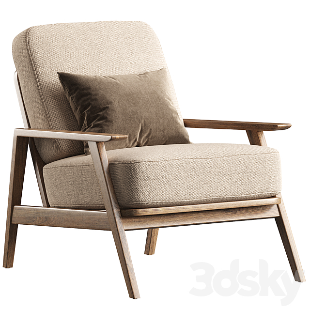 Vintage chair Linna 3ds Max - thumbnail 2