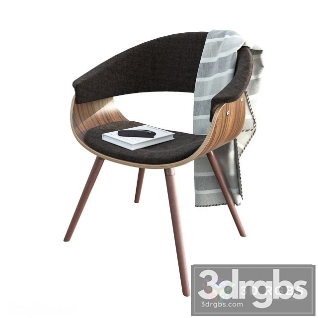 Vintage Mod Accent Chair 3dsmax Download - thumbnail 1