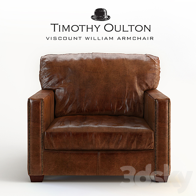 Viscount William Armchair 3DS Max Model - thumbnail 1