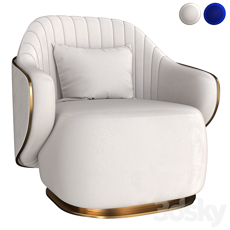 Visionnaire Adele Armchair 3DS Max - thumbnail 1