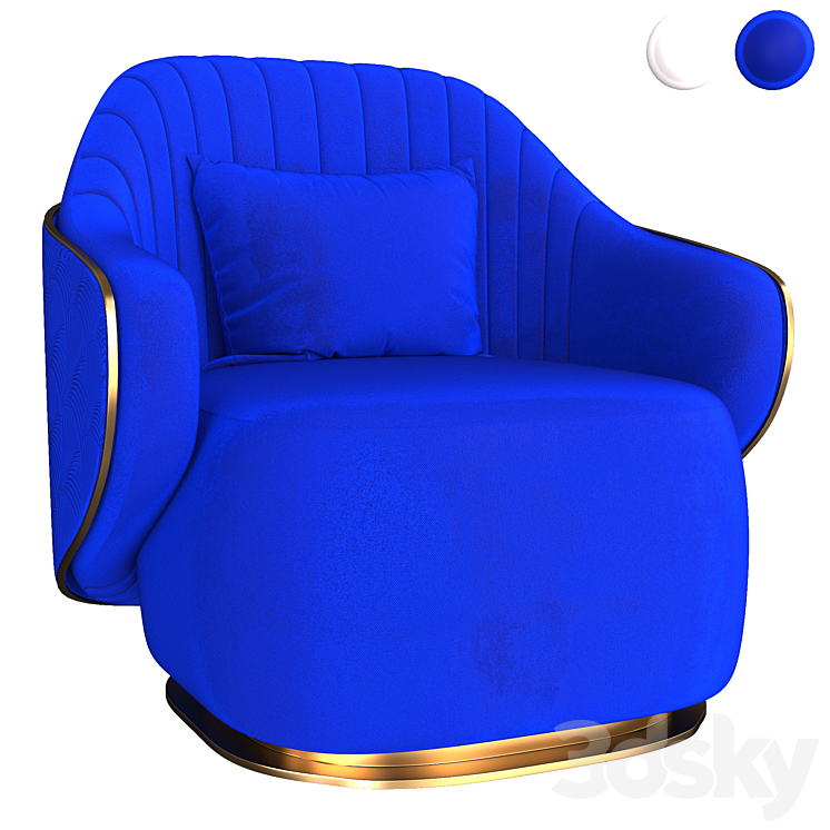 Visionnaire Adele Armchair 3DS Max - thumbnail 2