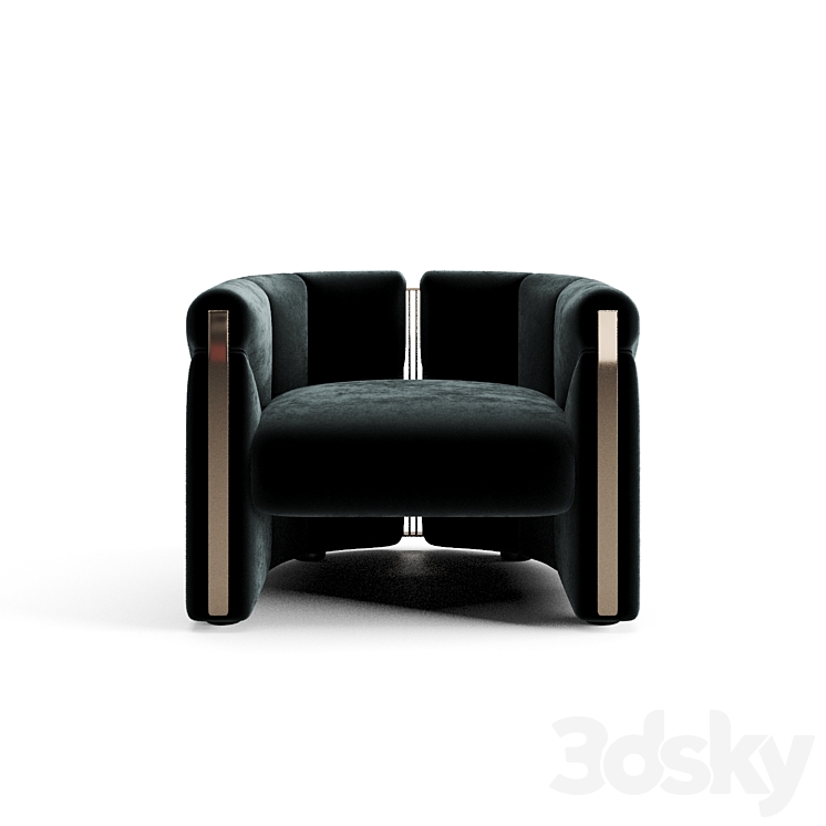 Visionnaire Armchair Petra 3DS Max - thumbnail 2