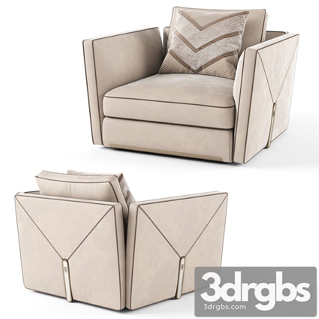 Visionnaire bastian armchair 3dsmax Download - thumbnail 1