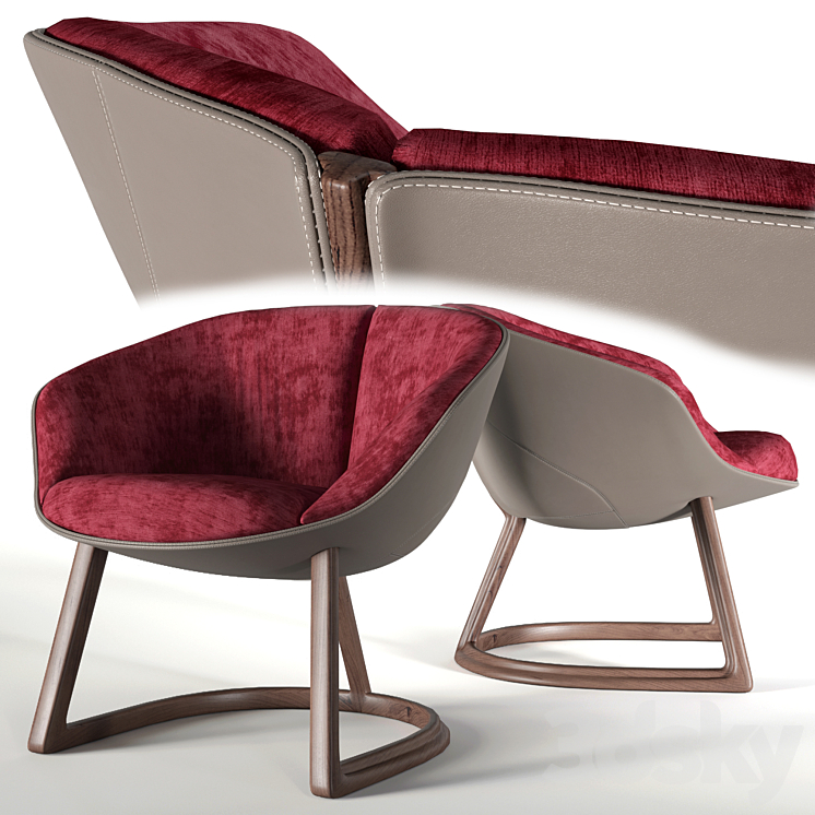 Visionnaire camden armchair 3DS Max - thumbnail 1