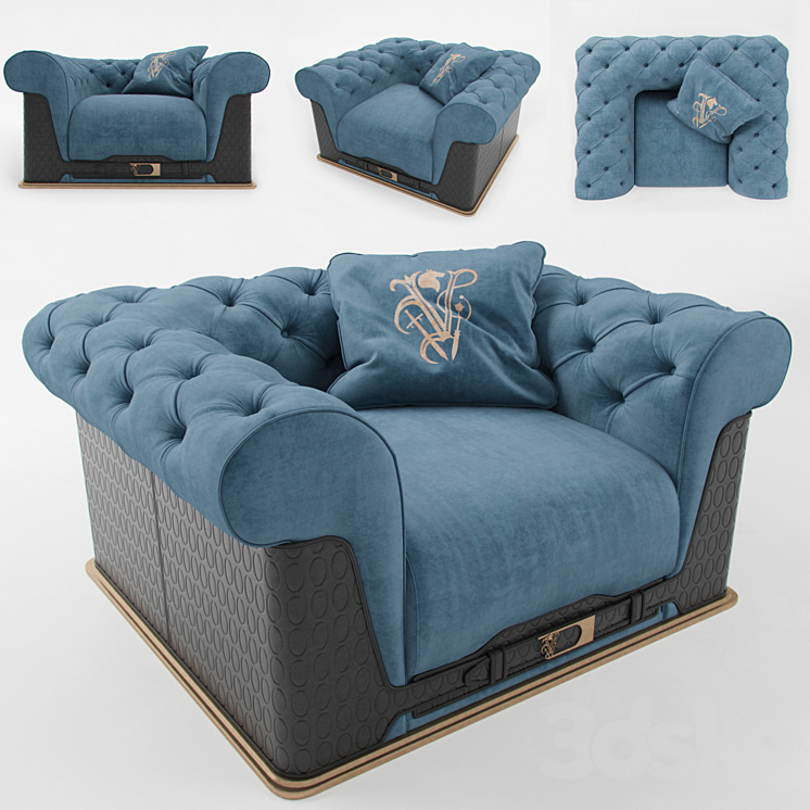 Visionnaire Chester Laurence armchair 3DS Max - thumbnail 1