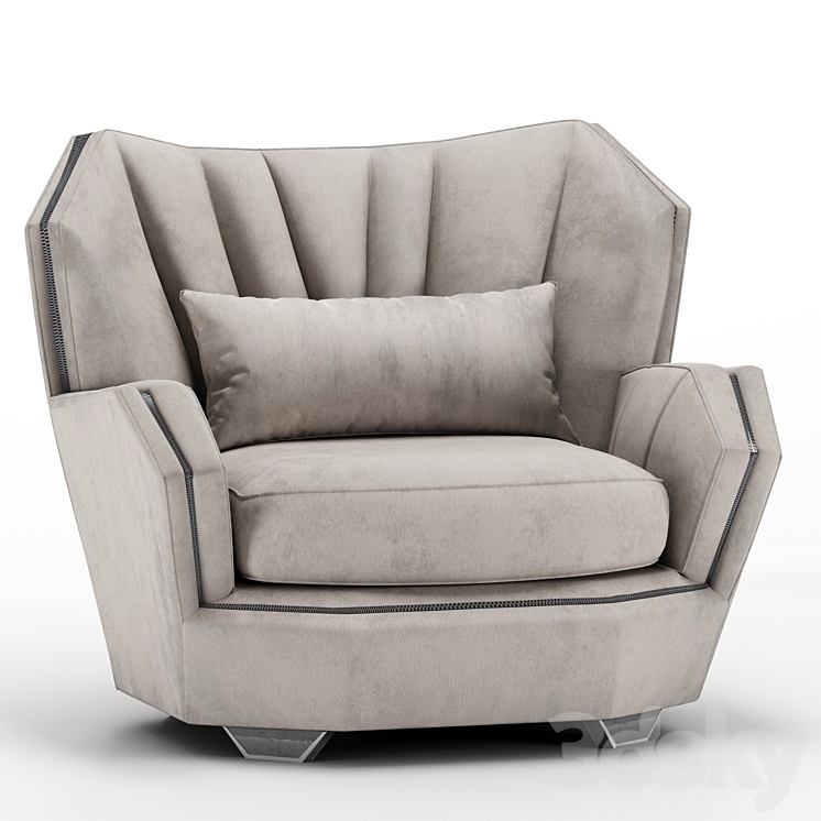 Visionnaire Hemingway Armchair 3DS Max Model - thumbnail 1