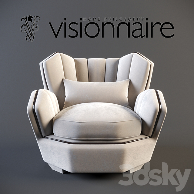 Visionnaire Hemingway armchair 3DSMax File - thumbnail 1