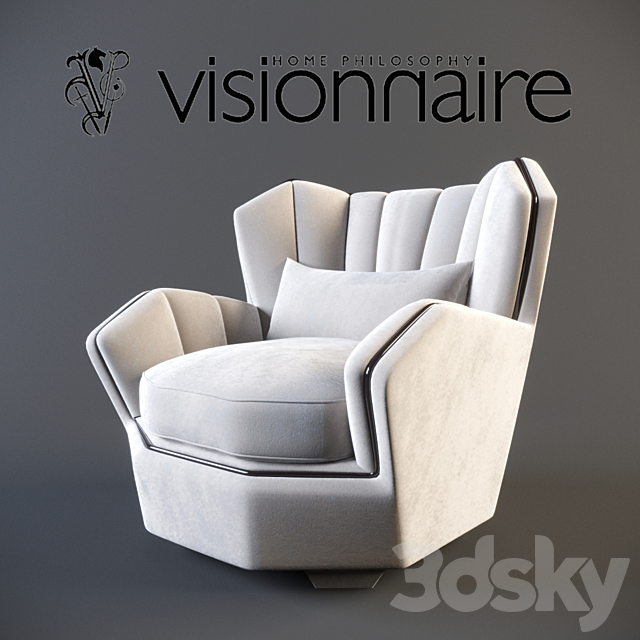 Visionnaire Hemingway armchair 3DSMax File - thumbnail 2