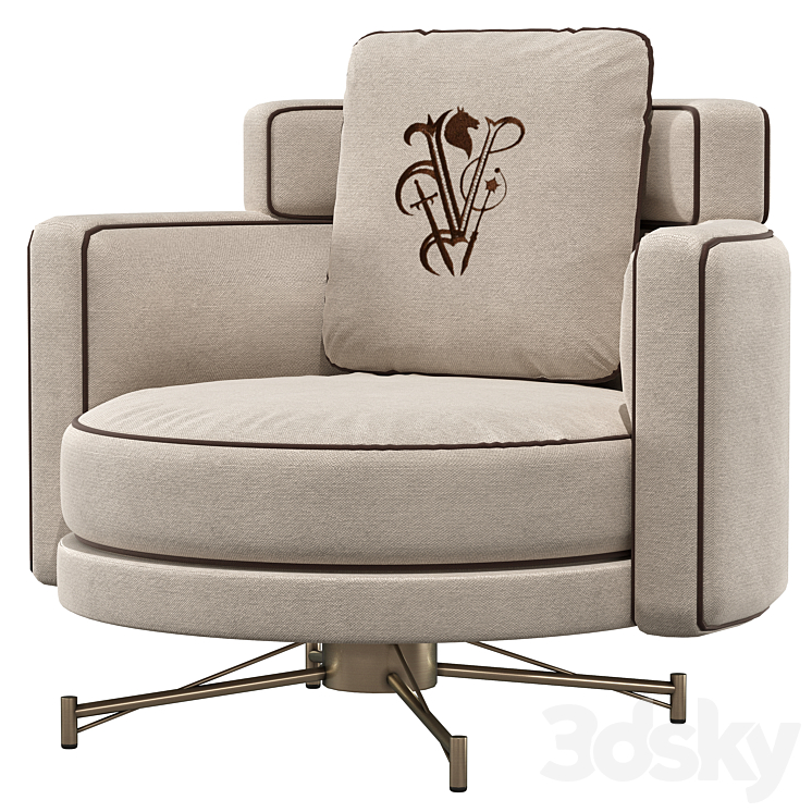 visionnaire khamma armchair 3DS Max Model - thumbnail 1