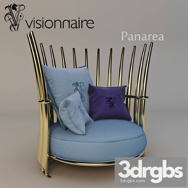 Visionnaire Panarea Armchair 3dsmax Download - thumbnail 1