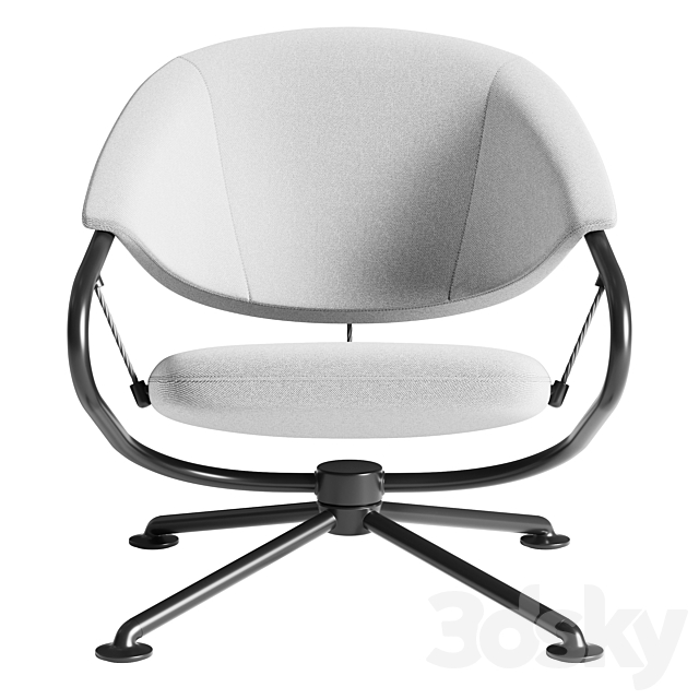 VITRA armchair Citizen Lowback 3ds Max - thumbnail 2