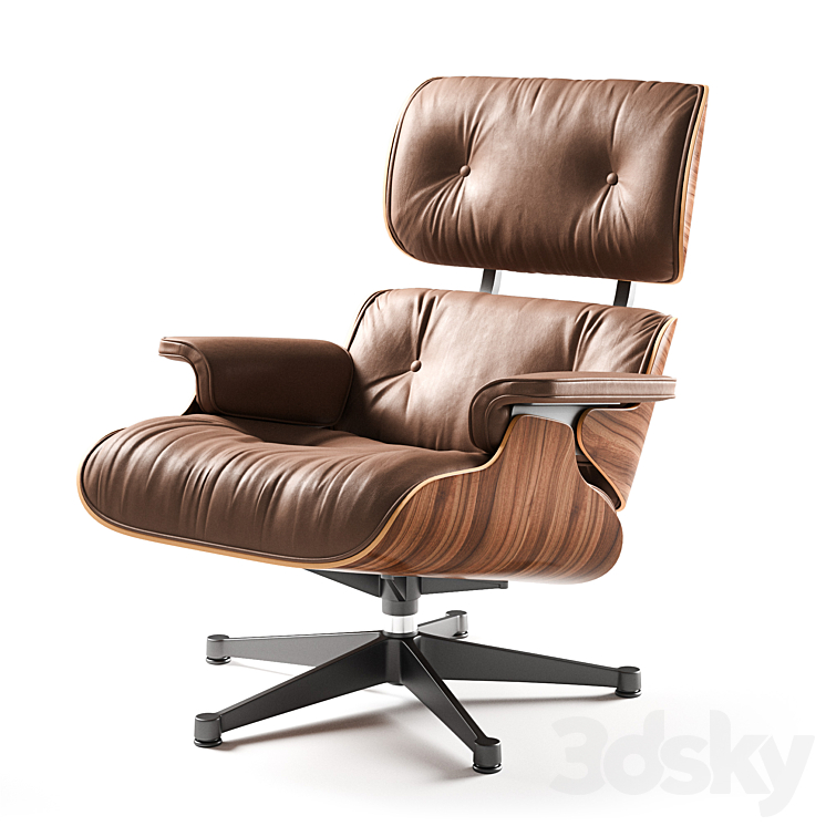 Vitra Eames lounge chair 3DS Max - thumbnail 1