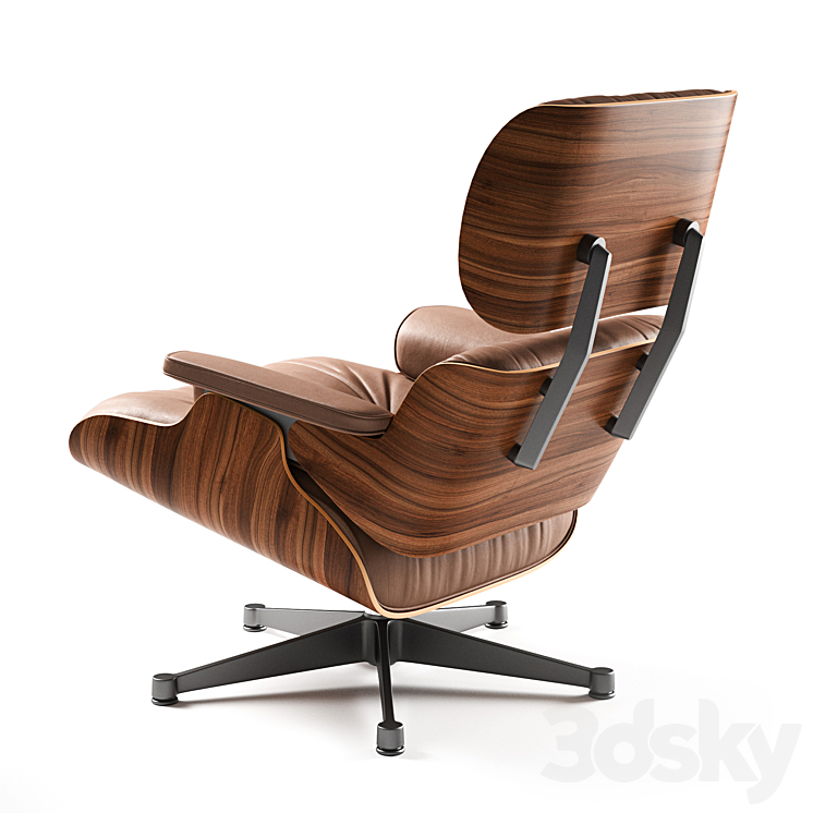 Vitra Eames lounge chair 3DS Max - thumbnail 2