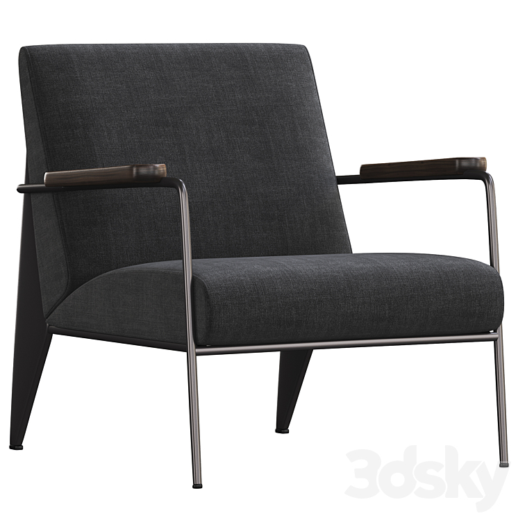 Vitra Fauteuil Salon Armchair 3DS Max Model - thumbnail 1