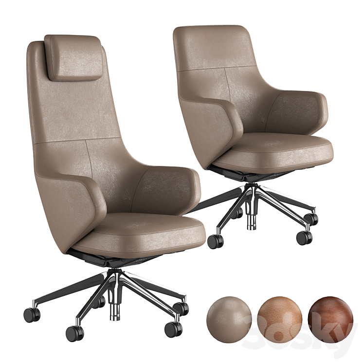 Vitra Grand Executive Highback & Grand Executive Lowback 3DS Max - thumbnail 1