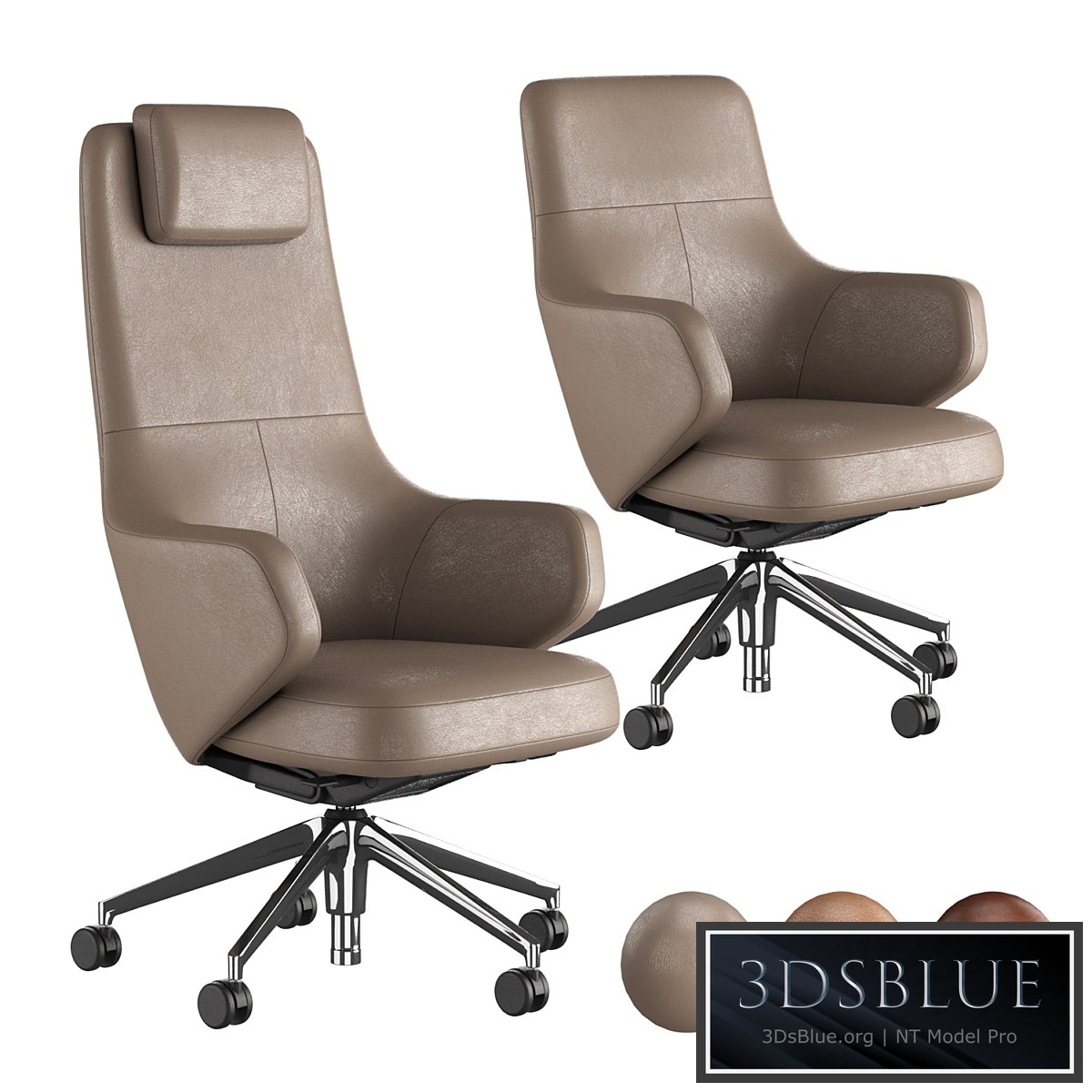 Vitra Grand Executive Highback & Grand Executive Lowback 3DS Max - thumbnail 3