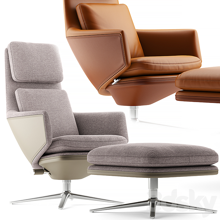 Vitra Grand Relax armchair 3DS Max - thumbnail 2