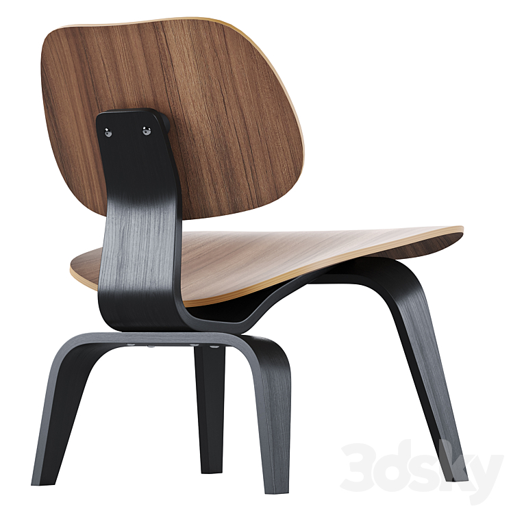 Vitra Plywood Lounge Chair Wood (LCW) 3DS Max Model - thumbnail 2