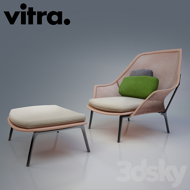 Vitra Slow Chair 3ds Max - thumbnail 1