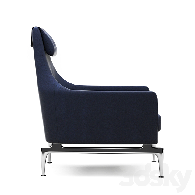 Vitra Suita Fauteuil & Ottoman 3DS Max Model - thumbnail 3