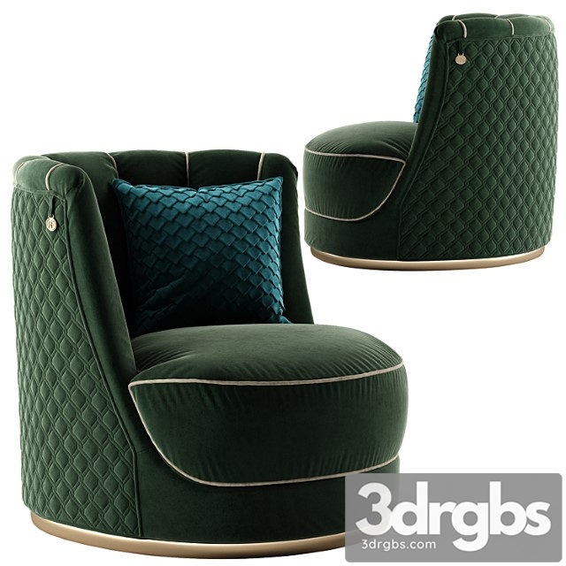 Vittoria frigerio bianca armchair 3dsmax Download - thumbnail 1