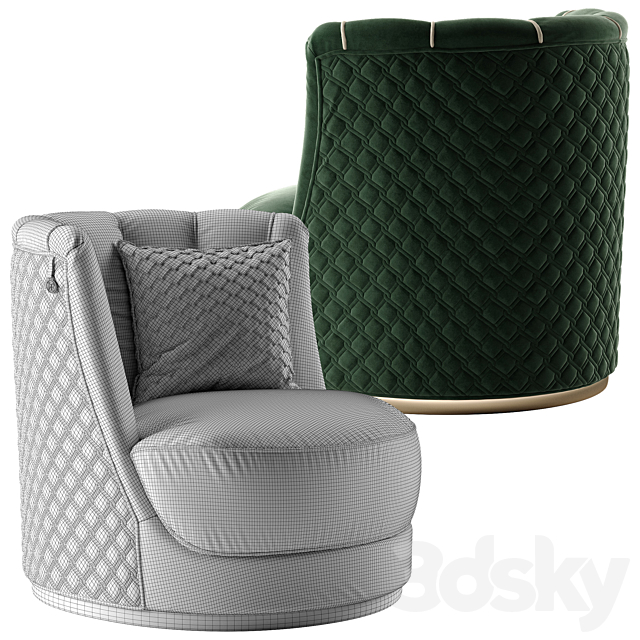 Vittoria Frigerio Bianca armchair 3dsMax Model - thumbnail 3