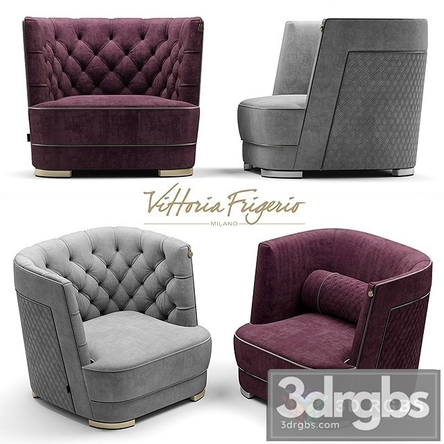 Vittoria Frigerio Greppi Armchair 3dsmax Download - thumbnail 1